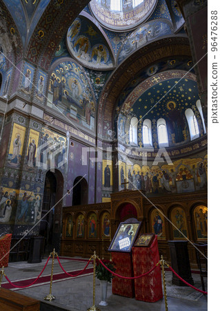 Panteleimon Cathedral of Christian New Athos Simon-Kananite Monastery in Abkhazia, founded in 1875 96476288