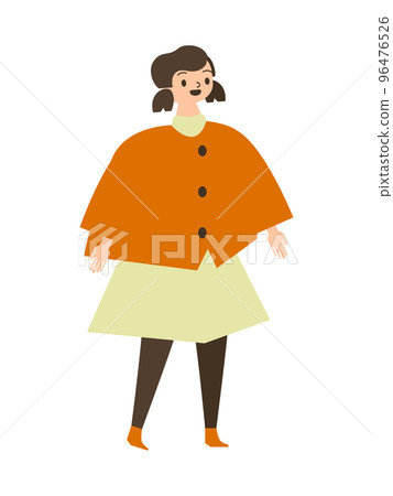 winter girl illustration 96476526