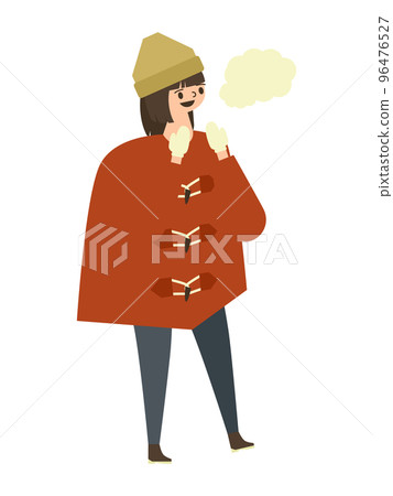 Fashionable girl illustration in winter Fashionable girl illustration in winter 96476527