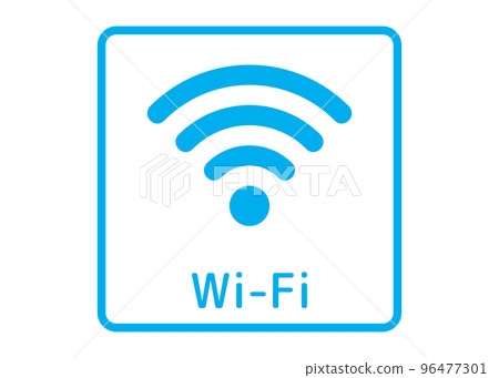 Wi-Fi mark Simple light blue Wi-Fi illustration icon material Wi-Fi mark Simple light blue Wi-Fi illustration icon material 96477301