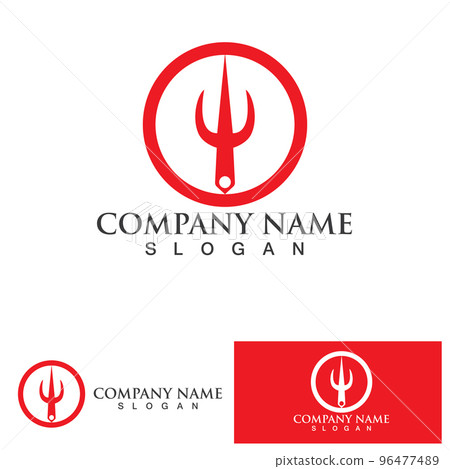 Trident Logo Template vector icon Trident Logo Template vector icon 96477489