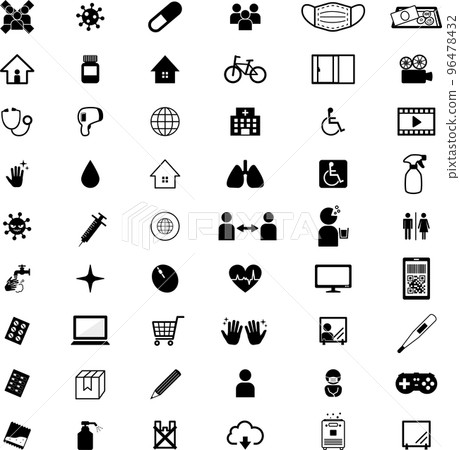 Medical and new lifestyle illustration icon set 96478432