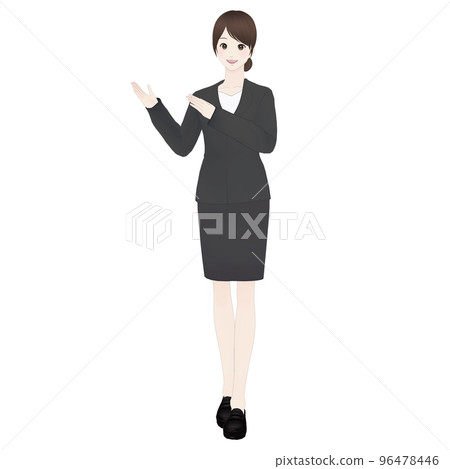 Suit / OL / office worker / guide / receptionist / teacher / lecturer / woman illustration material Suit / OL / office worker / guide / receptionist / teacher / lecturer / woman illustration material 96478446