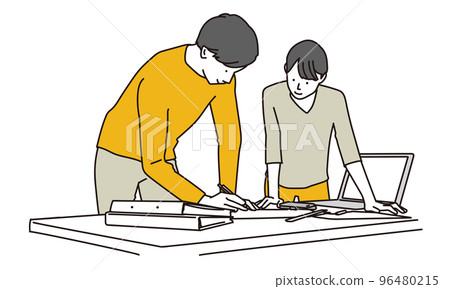 起草房子的亞裔建築師 96480215