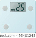 Vector illustration of digital weight scale BMI20 display 96481243