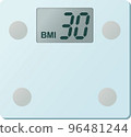 Vector illustration of digital weight scale BMI30 display 96481244