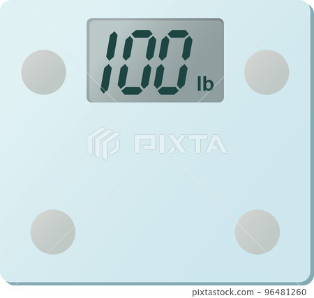 矢量圖的數字體重秤 100lb 顯示 96481260