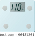 Vector illustration of digital weight scale 110lb display 96481261