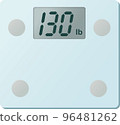 Vector illustration of digital weight scale 130lb display 96481262