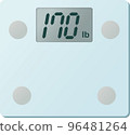 Vector illustration of digital weight scale 170lb display 96481264