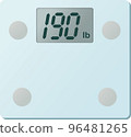 Vector illustration of digital weight scale 190lb display 96481265