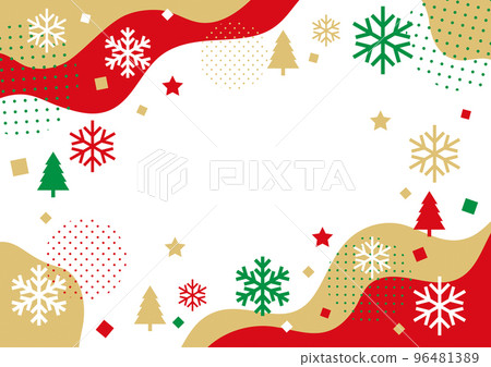 Fashionable Christmas background frame 96481389