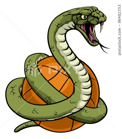 Snake Basketball Ball Animal Sports Team Mascot 96482353