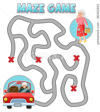 Maze game template for kids 96482602