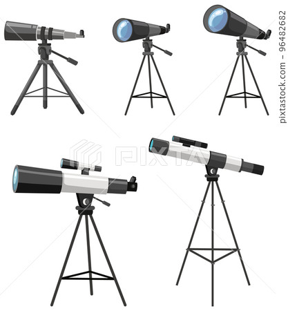 Collection of telescopes on tripods Collection of telescopes on tripods 96482682