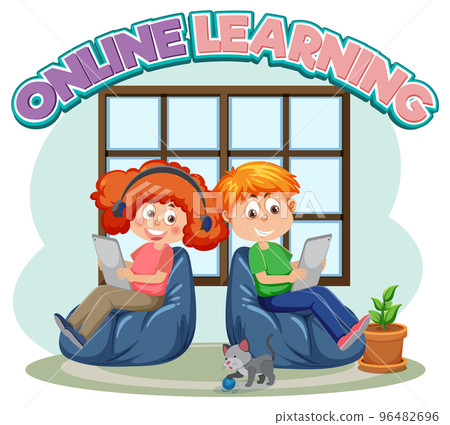 Online learning word with kids 96482696