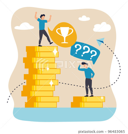 Career development. Vector illustration. Art design with employees, businessmen in working process. Concept of business, partnership, problem solving, innovative business approach, brainstorming 96483065