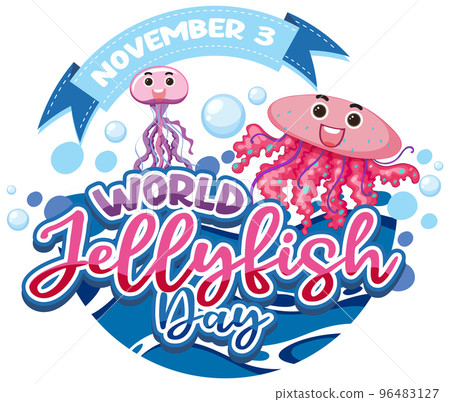 Cute Jellyfish Logo Concept 96483127