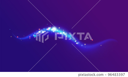 Magic star light wave trail effect background Magic star light wave trail effect background 96483397