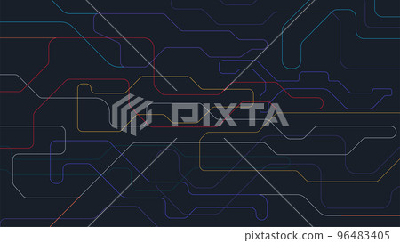 Digital geometric tech pattern elements abstract background Digital geometric tech pattern elements abstract background 96483405