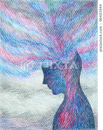 human head spiritual energy bipolar disorder mind mental health feel psychology abstract body soul art pencil color illustration design hand drawing symbol human head spiritual energy bipolar disorder mind mental health feel psychology abstract body soul art pencil color illustration design hand drawing symbol 96483944