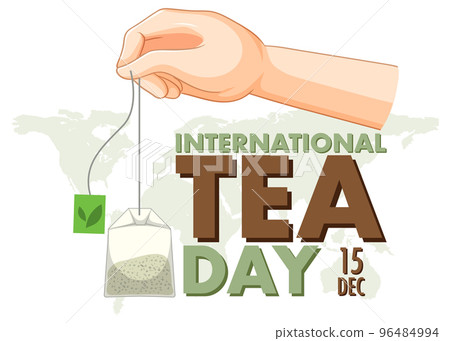 International tea day text banner design International tea day text banner design 96484994