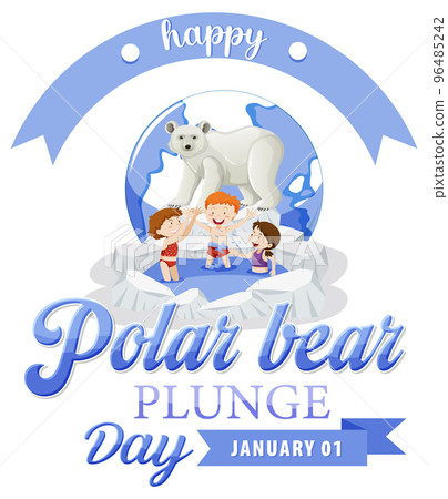 Polar Bear Plunge Day Banner Design 96485242