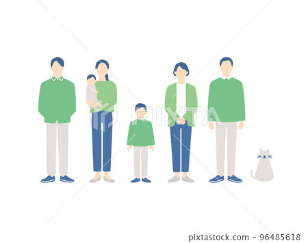 一家三口全身照 一家三口全身照 96485618