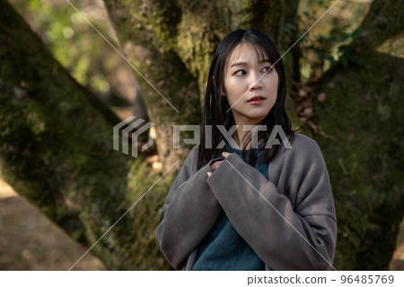 A woman with an ennui atmosphere A woman with an ennui atmosphere 96485769