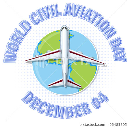 World civil aviation text for poster or banner design 96485805