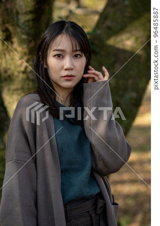A woman with an ennui atmosphere A woman with an ennui atmosphere 96485887