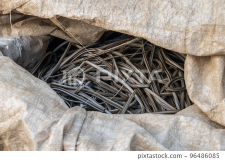 Waste rubber removed during demolition work Waste rubber removed during demolition work 96486085