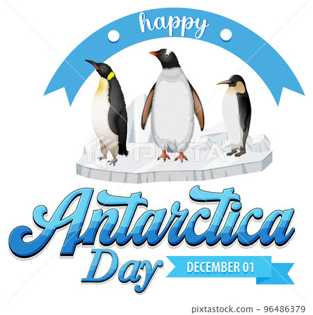Happy Antarctica day poster design Happy Antarctica day poster design 96486379