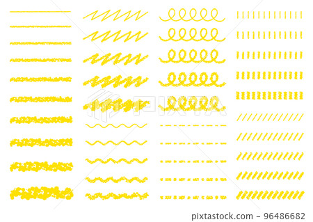 Various line sets of crayon materials 96486682