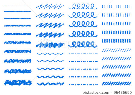 Various line sets of crayon materials Various line sets of crayon materials 96486690