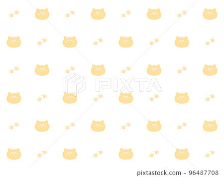Yurukawa Cat and Paw Pattern Yurukawa Cat and Paw Pattern 96487708