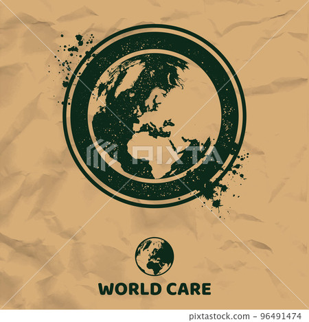 Paper eco world care icon 96491474