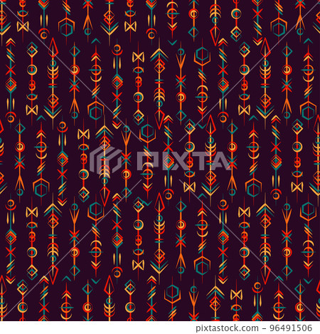 Abstract feathers seamless design 96491506