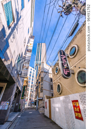 Cityscape of Tokyo, Japan: Shibuya's love hotel district and ``Dogenzaka-dori'', which has appeared in redevelopment 96491762