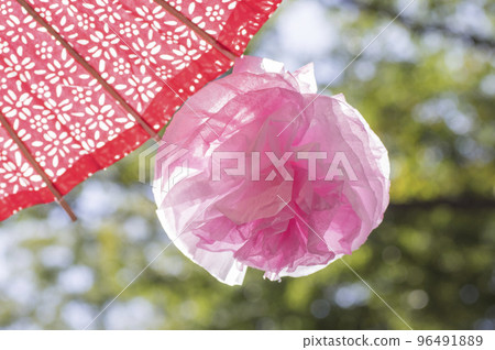 栗子節繖花裝飾日本傘 Kagura Edo no Sato Kagura Okunitama Shrine Chestnut Stall 栗子節繖花裝飾日本傘 Kagura Edo no Sato Kagura Okunitama Shrine Chestnut Stall 96491889