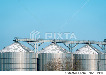 Snowy silos in winter Snowy silos in winter 96491991