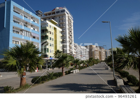 Shengjin coastal city on the Adriatic Sea in Albania Shengjin coastal city on the Adriatic Sea in Albania 96493261