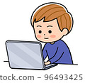 child using a laptop 96493425
