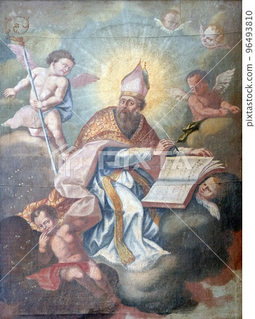 Saint Gregory altarpiece in the church of Saint Leonard of Noblac in Kotari, Croatia 96493810
