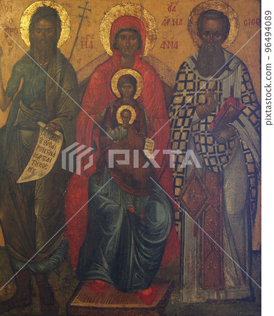 St. John the Baptist, st. Ann, st. Joachim and Madonna with Child Jesus 96494089