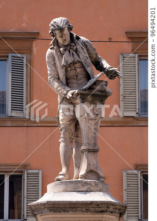 Monument of Luigi Galvani, Italian physician, physicist and philosopher in Bologna, Italy 96494201