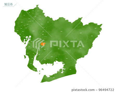 水彩地圖知立市 水彩地圖知立市 96494722