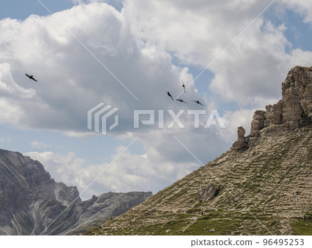 Sassongher mountain above Corvara in Dolomites Sassongher mountain above Corvara in Dolomites 96495253