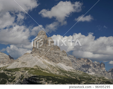 WW1 Trenches at Monte piana 2.324 Meter high mountain in Sextener Dolomiten mountains on border to Italy and Austria. WW1 Trenches at Monte piana 2.324 Meter high mountain in Sextener Dolomiten mountains on border to Italy and Austria. 96495295