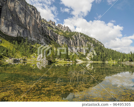 Federa Lake dolomites panorama landscape croda da lago 96495305
